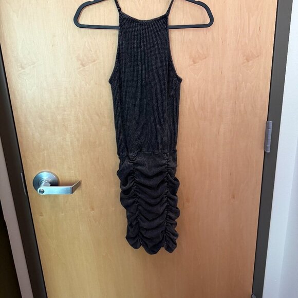 Urban Outfitters Out From Under ruched halter mini dress black womens XS - Picture 5 of 5